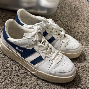 Gola Classic White and Navy Sneakers